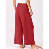 image:imageANRABESS Womens Pants Wide Leg High Waisted Palazzo Pants Summer Flowy Beach Lounge Casual Trousers with PocketsRed