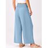 image:imageANRABESS Womens Pants Wide Leg High Waisted Palazzo Pants Summer Flowy Beach Lounge Casual Trousers with PocketsSky