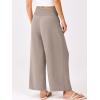 image:imageANRABESS Womens Pants Wide Leg High Waisted Palazzo Pants Summer Flowy Beach Lounge Casual Trousers with PocketsWheet