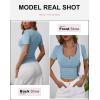 image:imageANRABESS Womens Short Sleeve Henley Shirts Ribbed Slim Fitted Tee Summer Work Tops 2026 Button Blouse Spring Vacation ClothesDeep Blue