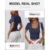 image:imageANRABESS Womens Short Sleeve Henley Shirts Ribbed Slim Fitted Tee Summer Work Tops 2026 Button Blouse Spring Vacation ClothesNavy Blue