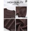 image:imageANRABESS Womens Short Sleeve Sweaters Wool Blend Crew Neck Sweater Shirts Business Casual Work Tops 2026 Summer OutfitsDeep Brown