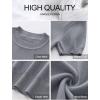 image:imageANRABESS Womens Short Sleeve Sweaters Wool Blend Crew Neck Sweater Shirts Business Casual Work Tops 2026 Summer OutfitsDeep Grey