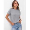 image:imageANRABESS Womens Short Sleeve Sweaters Wool Blend Crew Neck Sweater Shirts Business Casual Work Tops 2026 Summer OutfitsGrey
