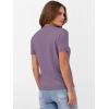image:imageANRABESS Womens Short Sleeve Sweaters Wool Blend Crew Neck Sweater Shirts Business Casual Work Tops 2026 Summer OutfitsGrey Purple