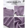 image:imageANRABESS Womens Short Sleeve Sweaters Wool Blend Crew Neck Sweater Shirts Business Casual Work Tops 2026 Summer OutfitsGrey Purple