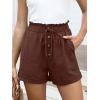 image:imageANRABESS Womens Shorts Casual Summer High Waisted Elastic Drawstring Comfy Lounge Wide Leg Short Pants Beach Vacation ClothesCoffee