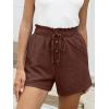 image:imageANRABESS Womens Shorts Casual Summer High Waisted Elastic Drawstring Comfy Lounge Wide Leg Short Pants Beach Vacation ClothesCoffee