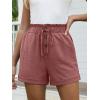 image:imageANRABESS Womens Shorts Casual Summer High Waisted Elastic Drawstring Comfy Lounge Wide Leg Short Pants Beach Vacation ClothesDusty Rose