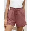 image:imageANRABESS Womens Shorts Casual Summer High Waisted Elastic Drawstring Comfy Lounge Wide Leg Short Pants Beach Vacation ClothesDusty Rose