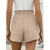 image:imageANRABESS Womens Shorts Casual Summer High Waisted Elastic Drawstring Comfy Lounge Wide Leg Short Pants Beach Vacation ClothesParchment