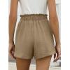image:imageANRABESS Womens Shorts Casual Summer High Waisted Elastic Drawstring Comfy Lounge Wide Leg Short Pants Beach Vacation ClothesYellow Khaki