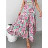 image:imageANRABESS Womens Summer Boho Flowy Swing Tiered ALine Maxi Skirt 2026 Fashion Trendy Elastic Waist Pleated Long Beach DressFloral 03