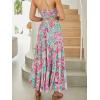 image:imageANRABESS Womens Summer Boho Flowy Swing Tiered ALine Maxi Skirt 2026 Fashion Trendy Elastic Waist Pleated Long Beach DressFloral 03