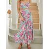 image:imageANRABESS Womens Summer Boho Flowy Swing Tiered ALine Maxi Skirt 2026 Fashion Trendy Elastic Waist Pleated Long Beach DressFloral 03