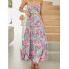 image:imageANRABESS Womens Summer Boho Flowy Swing Tiered ALine Maxi Skirt 2026 Fashion Trendy Elastic Waist Pleated Long Beach DressFloral 03