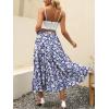 image:imageANRABESS Womens Summer Boho Flowy Swing Tiered ALine Maxi Skirt 2026 Fashion Trendy Elastic Waist Pleated Long Beach DressFloral Lily