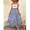 image:imageANRABESS Womens Summer Boho Flowy Swing Tiered ALine Maxi Skirt 2026 Fashion Trendy Elastic Waist Pleated Long Beach DressFloral Lily