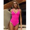 image:imageANRABESS Womens Tankini SetTummy Control Two Piece SwimsuitPerfect for Beach VacationVersatile Summer Bathing Suit 2026Hot Pink