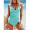 image:imageANRABESS Womens Tankini SetTummy Control Two Piece SwimsuitPerfect for Beach VacationVersatile Summer Bathing Suit 2026Mint Green