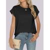 image:imageANRABESS Womens Tops Summer Cap Sleeve Basic Tee Shirts 2026 Trendy Loose Fit Casual Dressy Business Work Tshirts ClothesBlack