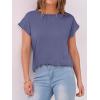 image:imageANRABESS Womens Tops Summer Cap Sleeve Basic Tee Shirts 2026 Trendy Loose Fit Casual Dressy Business Work Tshirts ClothesBlue Purple