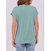 image:imageANRABESS Womens Tops Summer Cap Sleeve Basic Tee Shirts 2026 Trendy Loose Fit Casual Dressy Business Work Tshirts ClothesCadet Blue