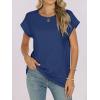 image:imageANRABESS Womens Tops Summer Cap Sleeve Basic Tee Shirts 2026 Trendy Loose Fit Casual Dressy Business Work Tshirts ClothesDark Blue