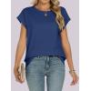 image:imageANRABESS Womens Tops Summer Cap Sleeve Basic Tee Shirts 2026 Trendy Loose Fit Casual Dressy Business Work Tshirts ClothesDark Blue