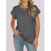 image:imageANRABESS Womens Tops Summer Cap Sleeve Basic Tee Shirts 2026 Trendy Loose Fit Casual Dressy Business Work Tshirts ClothesDark Grey