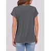 image:imageANRABESS Womens Tops Summer Cap Sleeve Basic Tee Shirts 2026 Trendy Loose Fit Casual Dressy Business Work Tshirts ClothesDark Grey