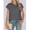 image:imageANRABESS Womens Tops Summer Cap Sleeve Basic Tee Shirts 2026 Trendy Loose Fit Casual Dressy Business Work Tshirts ClothesDark Grey