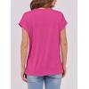 image:imageANRABESS Womens Tops Summer Cap Sleeve Basic Tee Shirts 2026 Trendy Loose Fit Casual Dressy Business Work Tshirts ClothesHot Pink