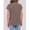 image:imageANRABESS Womens Tops Summer Cap Sleeve Basic Tee Shirts 2026 Trendy Loose Fit Casual Dressy Business Work Tshirts ClothesLight Brown