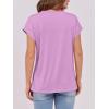 image:imageANRABESS Womens Tops Summer Cap Sleeve Basic Tee Shirts 2026 Trendy Loose Fit Casual Dressy Business Work Tshirts ClothesLilac