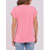 image:imageANRABESS Womens Tops Summer Cap Sleeve Basic Tee Shirts 2026 Trendy Loose Fit Casual Dressy Business Work Tshirts ClothesPink