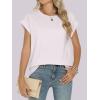 image:imageANRABESS Womens Tops Summer Cap Sleeve Basic Tee Shirts 2026 Trendy Loose Fit Casual Dressy Business Work Tshirts ClothesWhite
