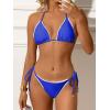 image:imageANRABESS Womens Triangle Bikini Sets Sexy Halter String Two Piece Swimsuits Tie Lace Trim Bathing Suit Trendy Beach SwimwearRoyal Blue