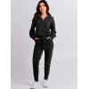 image:imageANRABESS Womens Two Piece Outfits Sweater Lounge Sets Long Sleeve Zip Up Knit Pullover Jogger Pants Tracksuit Travel OutfitsBlack