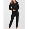 image:imageANRABESS Womens Two Piece Outfits Sweater Lounge Sets Long Sleeve Zip Up Knit Pullover Jogger Pants Tracksuit Travel OutfitsBlack