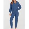 image:imageANRABESS Womens Two Piece Outfits Sweater Lounge Sets Long Sleeve Zip Up Knit Pullover Jogger Pants Tracksuit Travel OutfitsDark Blue