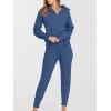 image:imageANRABESS Womens Two Piece Outfits Sweater Lounge Sets Long Sleeve Zip Up Knit Pullover Jogger Pants Tracksuit Travel OutfitsDark Blue