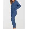 image:imageANRABESS Womens Two Piece Outfits Sweater Lounge Sets Long Sleeve Zip Up Knit Pullover Jogger Pants Tracksuit Travel OutfitsDark Blue