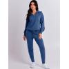 image:imageANRABESS Womens Two Piece Outfits Sweater Lounge Sets Long Sleeve Zip Up Knit Pullover Jogger Pants Tracksuit Travel OutfitsDark Blue