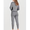 image:imageANRABESS Womens Two Piece Outfits Sweater Lounge Sets Long Sleeve Zip Up Knit Pullover Jogger Pants Tracksuit Travel OutfitsGrey