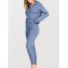 image:imageANRABESS Womens Two Piece Outfits Sweater Lounge Sets Long Sleeve Zip Up Knit Pullover Jogger Pants Tracksuit Travel OutfitsGrey Blue