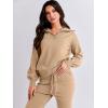 image:imageANRABESS Womens Two Piece Outfits Sweater Lounge Sets Long Sleeve Zip Up Knit Pullover Jogger Pants Tracksuit Travel OutfitsKhaki