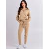 image:imageANRABESS Womens Two Piece Outfits Sweater Lounge Sets Long Sleeve Zip Up Knit Pullover Jogger Pants Tracksuit Travel OutfitsKhaki