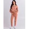 image:imageANRABESS Womens Two Piece Outfits Sweater Lounge Sets Long Sleeve Zip Up Knit Pullover Jogger Pants Tracksuit Travel OutfitsRust