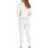 image:imageANRABESS Womens Two Piece Outfits Sweater Lounge Sets Long Sleeve Zip Up Knit Pullover Jogger Pants Tracksuit Travel OutfitsWhite